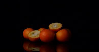 4k金桔新鲜水果脆皮橘金枣金柑视频的预览图